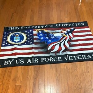 US Air Force Veteran Flag with Eagle Design